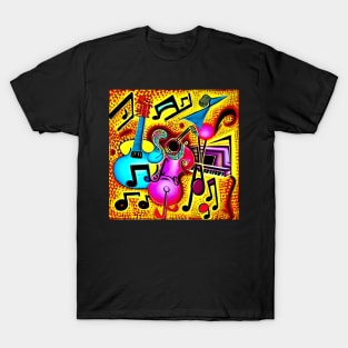 Abstract Artistic Representation Of A Funky Musical Groove T-Shirt